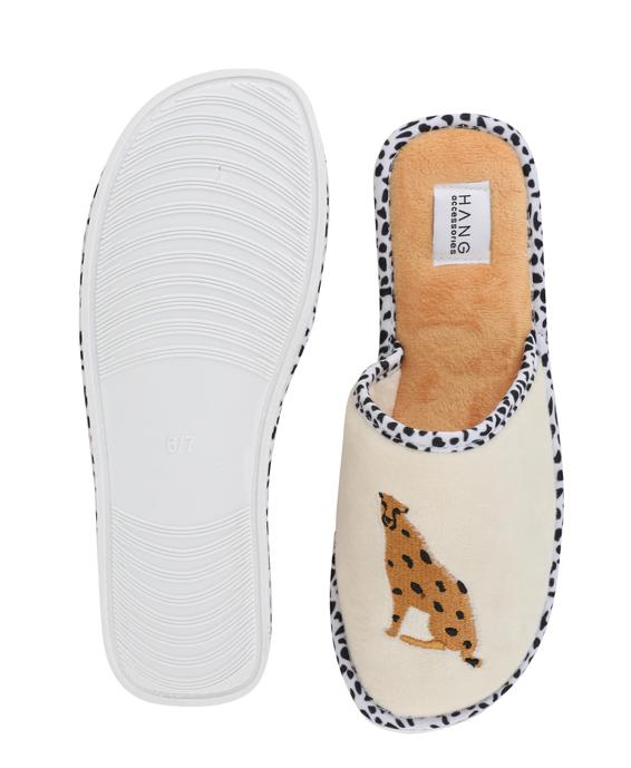 Cheetah Foldable Travel Slippers
